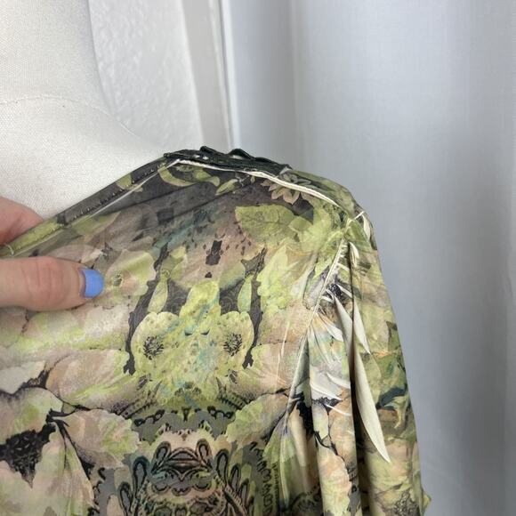 Y2K World Unity Top Womens XXL Green Boho Fairygrunge Artsy Psychedelic READ - Picture 5 of 12